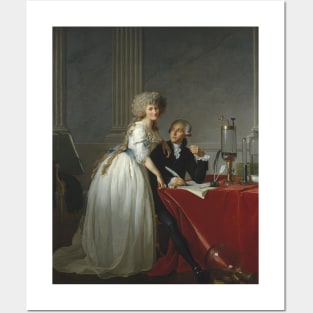 Portrait of Antoine-Laurent Lavoisier and His Wife by Jacques-Louis David Posters and Art